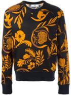 Ami Alexandre Mattiussi Floral Print Sweatshirt, Men's, Size: Large, Blue, Cotton