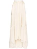Ann Demeulemeester Loose Fit Satin Maxi Skirt - Neutrals
