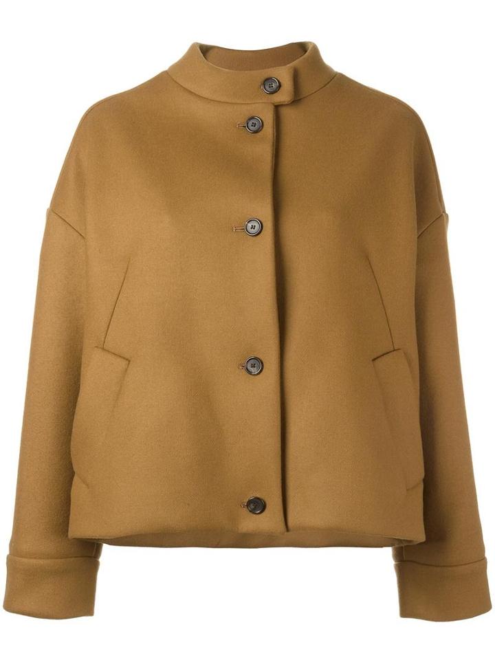 Aalto Cropped Jacket, Women's, Size: 36, Brown, Wool/polyurethane/polyester/polyamide