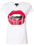 Giorgio Armani Vintage Red Lips Print T-shirt - White