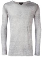 Avant Toi Slim-fit Jumper, Men's, Size: Xl, Grey, Linen/flax/polyamide