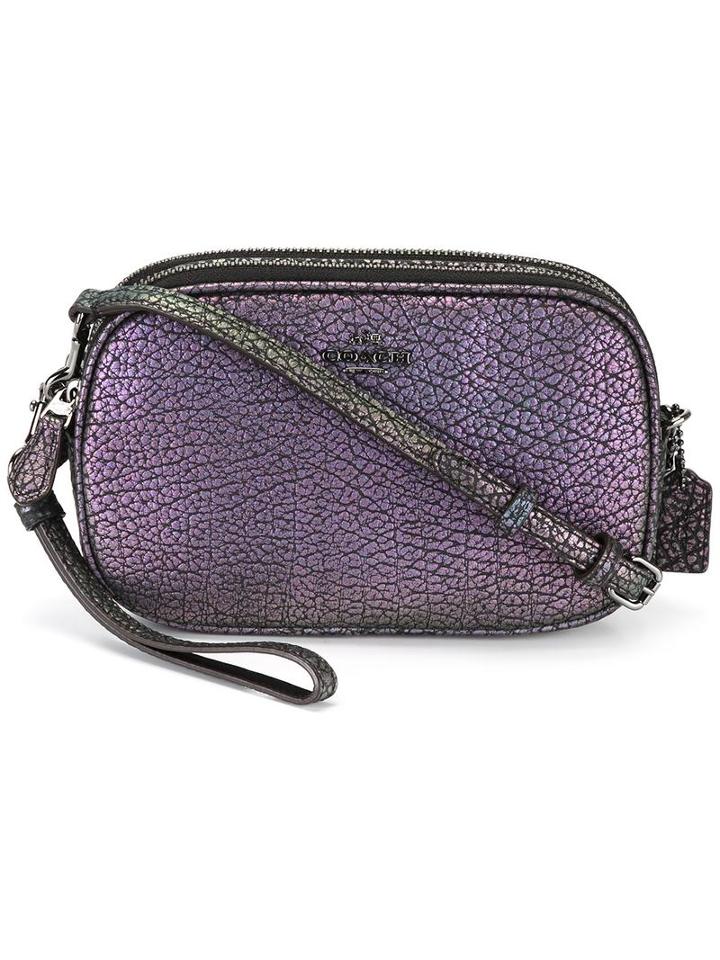 Coach 'hologram' Clutch, Black, Leather