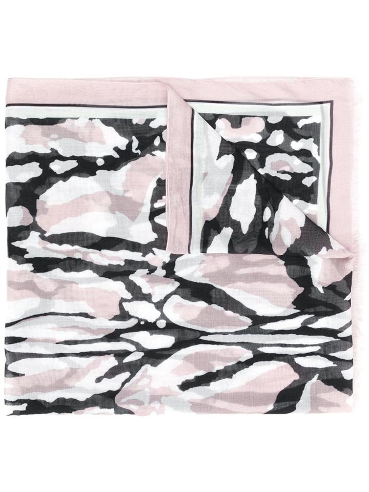 Roberto Cavalli Floral Square Scarf - Pink
