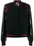 Nº21 Vinyl Sleeves Varsity Jacket - Black