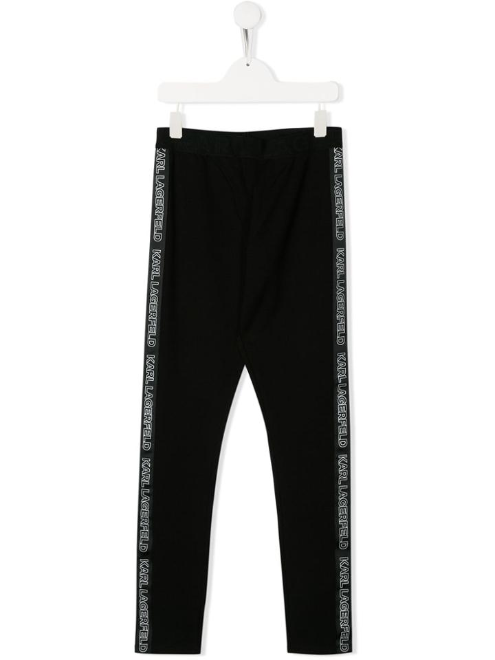 Karl Lagerfeld Kids Side Logo Detail Leggings - Black