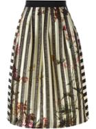 Twin-set Floral Stripe Skirt