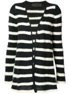 The Elder Statesman - Striped Cardigan - Women - Cashmere - M, Blue, Cashmere