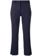 Semicouture Tailored Cropped Trousers - Blue
