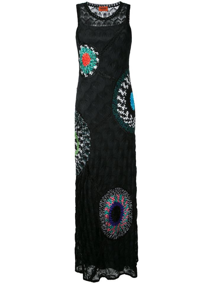 Missoni - Circle Patch Maxi Dress - Women - Viscose - 38, Black, Viscose