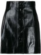 George Keburia Short Varnished Skirt - Black