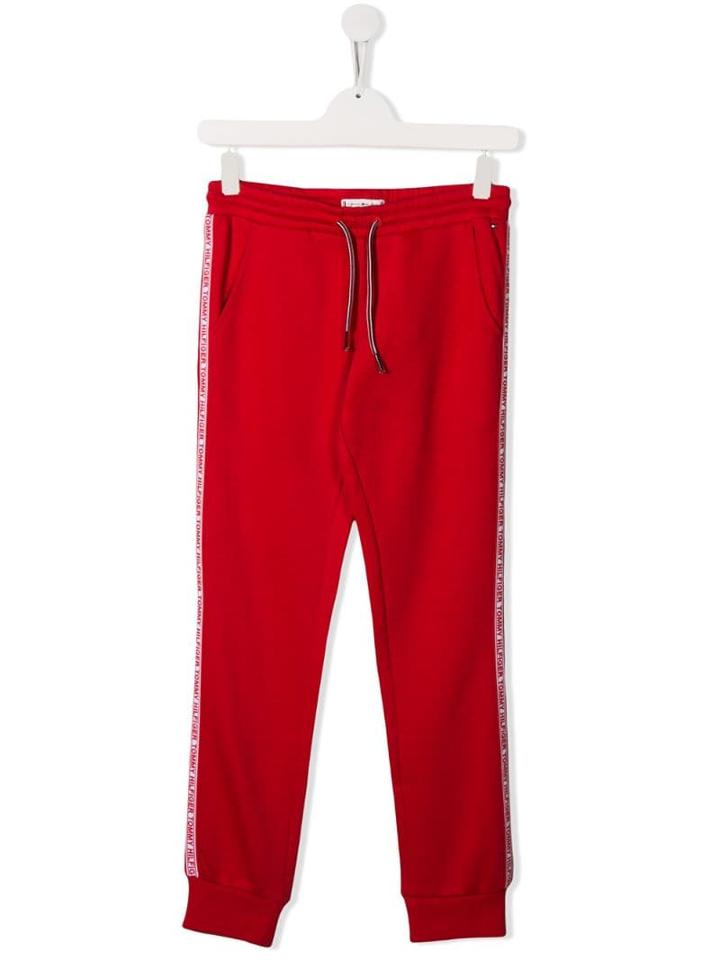 Tommy Hilfiger Junior Logo Lined Track Pants - Red