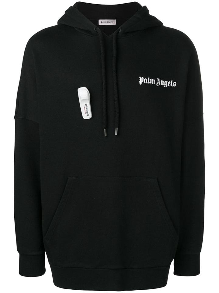 Palm Angels Logo Hoodie - Black