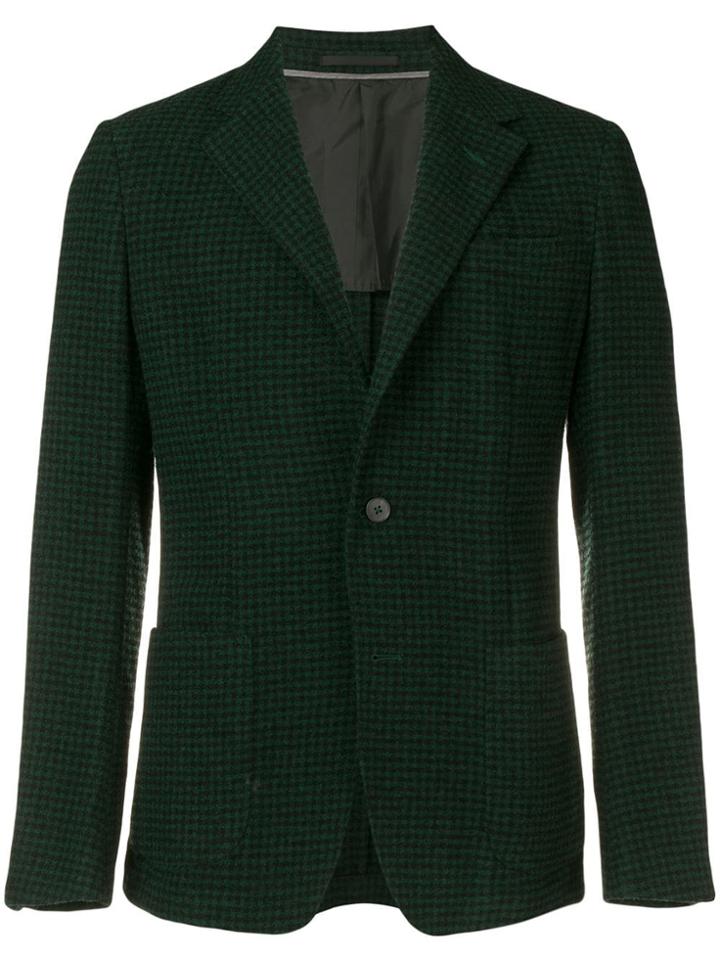 Z Zegna Micro-check Blazer Jacket - Green