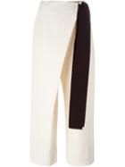 Cédric Charlier Side Tie Fastening Cropped Trousers