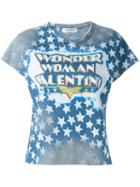 Valentino 'star Studded' T-shirt, Women's, Size: Small, Blue, Cotton/polyamide
