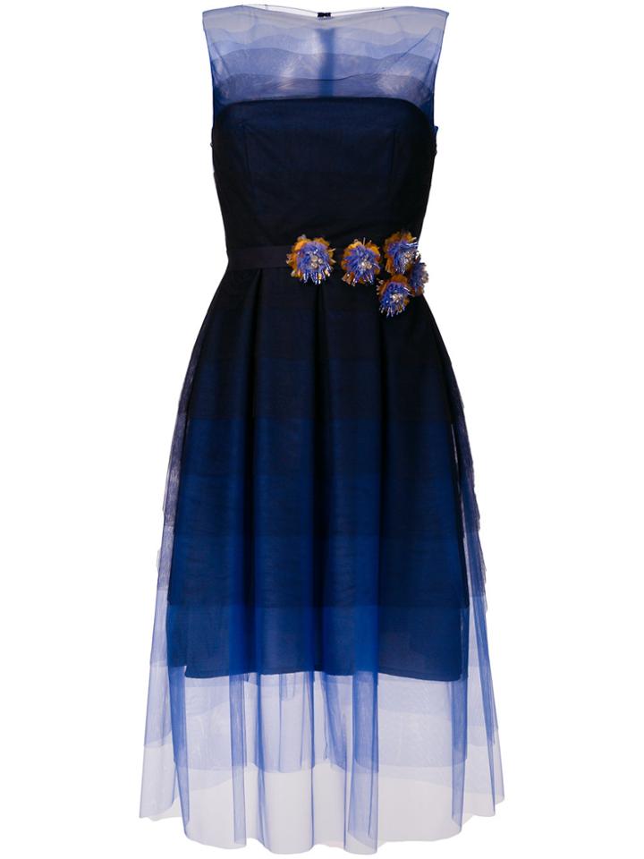 Talbot Runhof Poemas1 Tulle Dress - Blue
