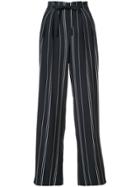 Vince Striped Loose Fit Trousers - Blue