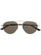 Gucci Eyewear Aviator Frame Sunglasses - Brown