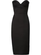 Victoria Beckham Strapless Bustier Dress, Women's, Size: 10, Black, Acetate/viscose