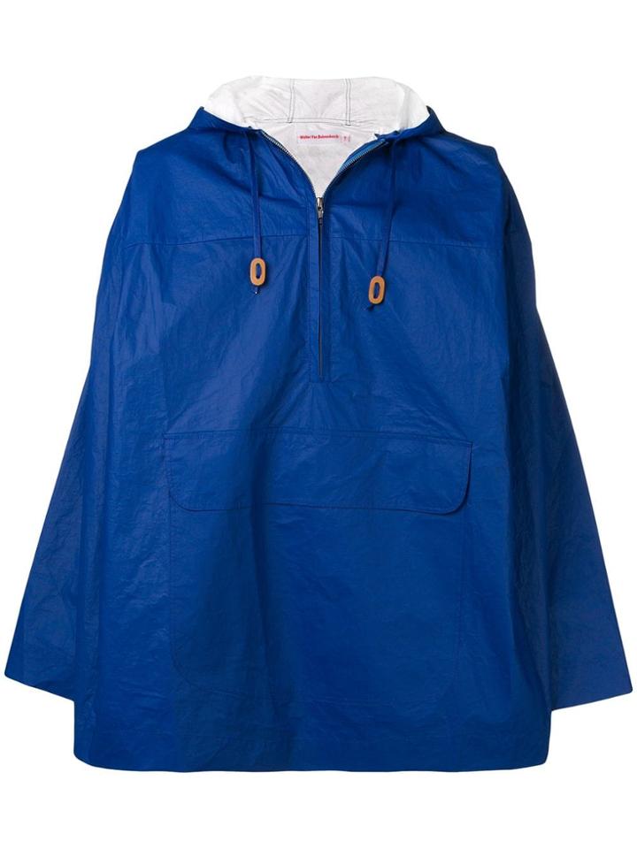Walter Van Beirendonck Flared Hooded Jacket - Blue