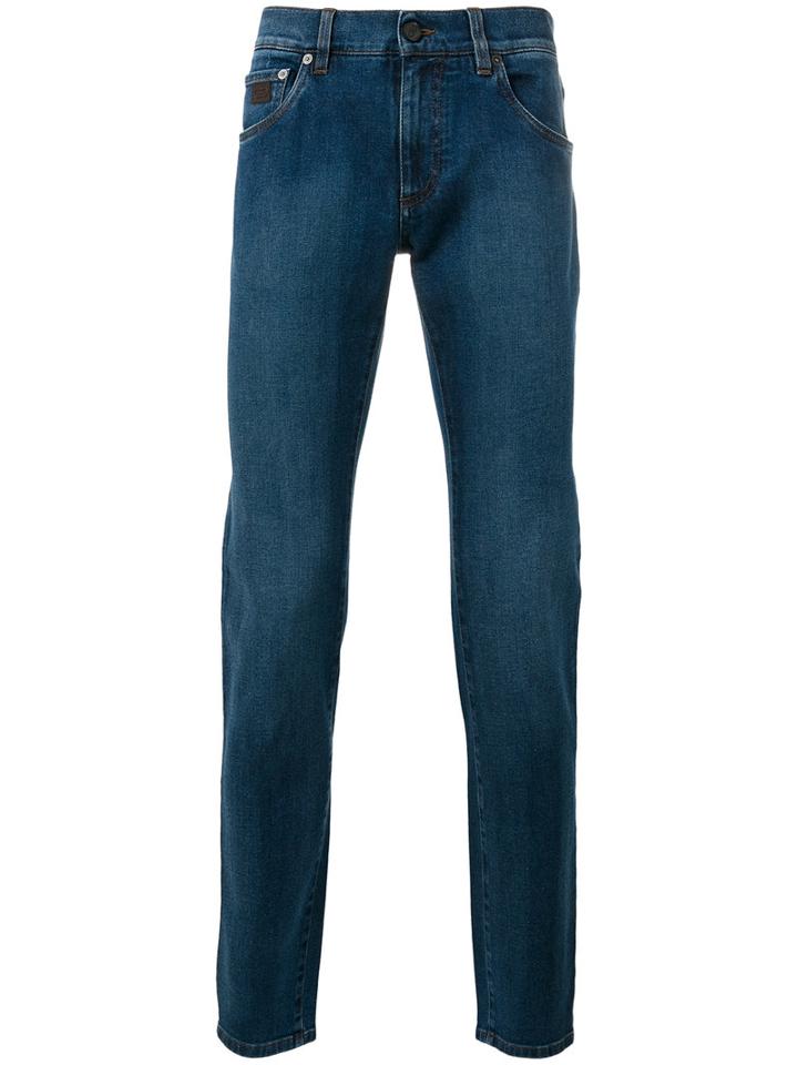 Salvatore Ferragamo Denim Slim-fit Jeans, Men's, Size: 50, Blue, Cotton/spandex/elastane
