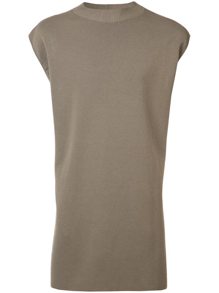Rick Owens Lupetto Oversize T-shirt, Men's, Brown, Cotton