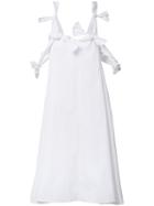 Maison Rabih Kayrouz Knot Detail Flared Dress, Women's, Size: 36, White, Cotton
