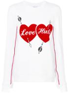 Zoe Karssen - Love Hurts Sweatshirt - Women - Cotton/polyester - Xs, White, Cotton/polyester