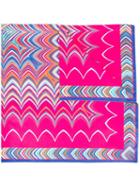 Missoni Multiple Pattern Scarf, Women's, Pink/purple, Silk