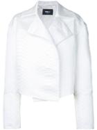 Yang Li - Cropped Jacket - Women - Polyester - 40, White, Polyester