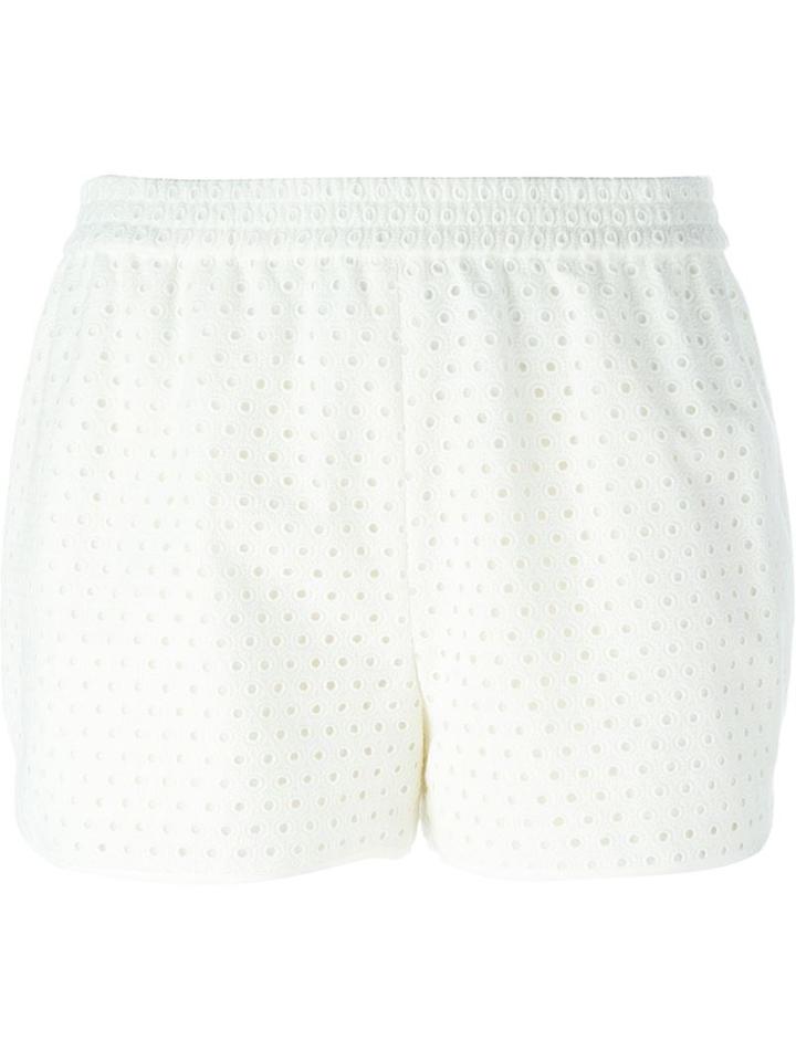 Diane Von Furstenberg 'belize' Shorts, Women's, Size: 10, White, Cotton/silk