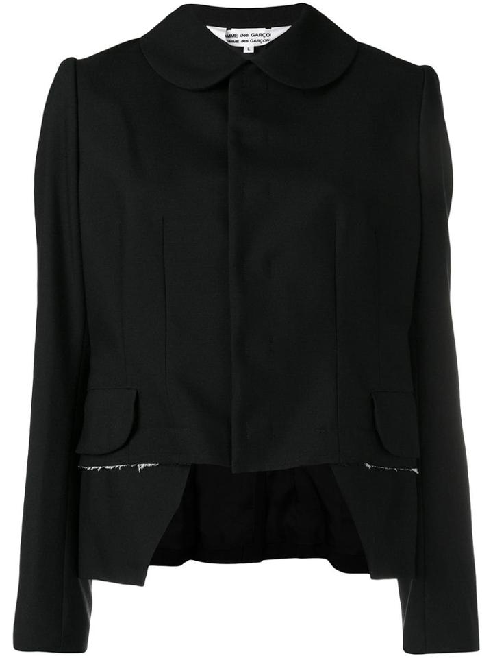 Comme Des Garçons Comme Des Garçons Cropped Fitted Jacket - Black