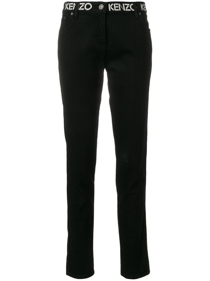 Kenzo Logo Skinny Jeans - Black