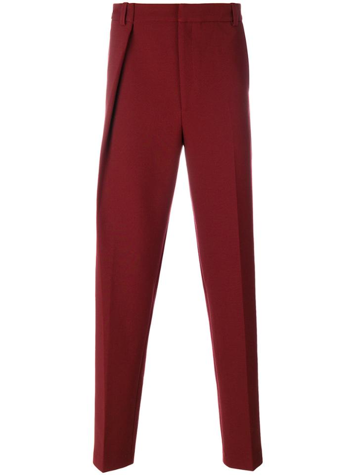 Martine Rose Straight Leg Pleated Trousers - Red