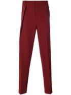 Martine Rose Straight Leg Pleated Trousers - Red