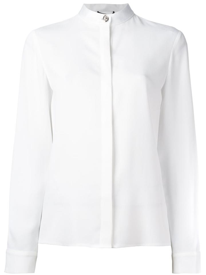 Versus Mandarin Neck Shirt, Women's, Size: 40, White, Acetate/viscose