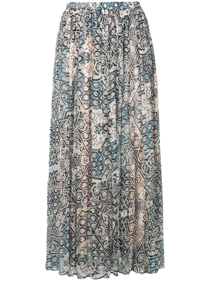 Mes Demoiselles Folklore Maxi Skirt - Blue