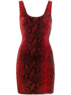 Alexander Wang Snake Print Dress - Red