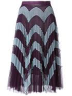 Mary Katrantzou Zig-zag Print Pleated Skirt - Blue