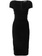 Dsquared2 Cap Sleeved Fitted Dress - Black