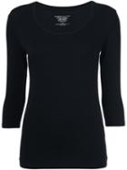 Majestic Filatures Scoop Neck T-shirt, Women's, Size: 3, Black, Spandex/elastane/viscose