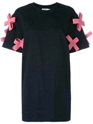 Anna K - Crosses T-shirt Dress - Women - Cotton/polyester/spandex/elastane/microfibre - S, Blue, Cotton/polyester/spandex/elastane/microfibre