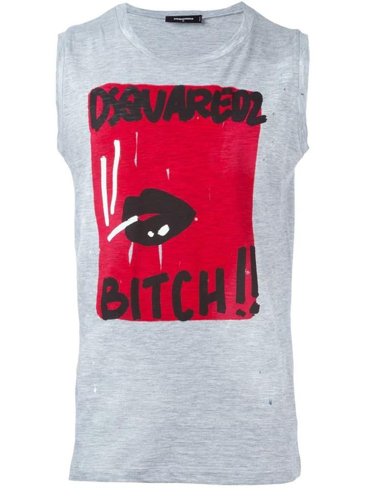 Dsquared2 Sleeveless T-shirt, Men's, Size: Xxs, Grey, Cotton/viscose