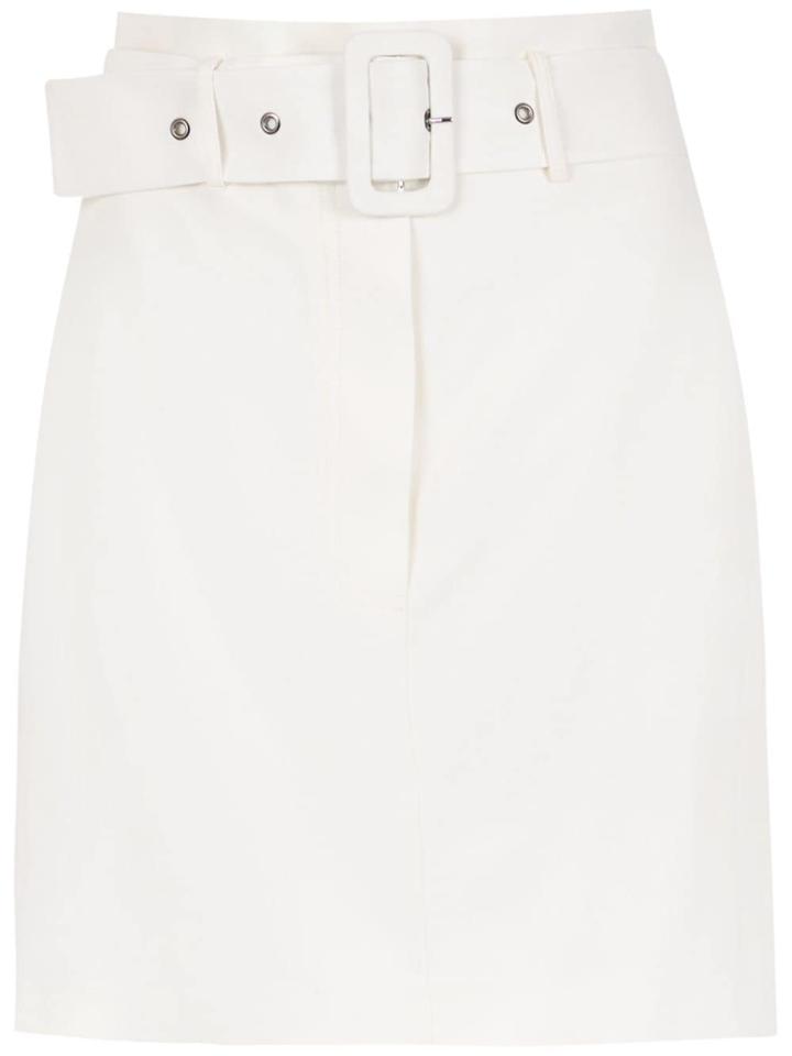Nk Collection Belted Skirt - White