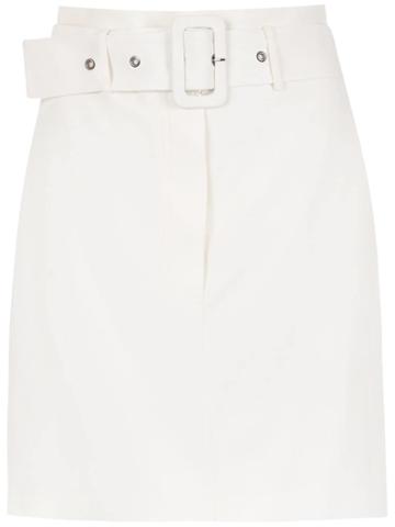 Nk Collection Belted Skirt - White