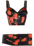 Philipp Plein Two Piece Studded Bodice And Skirt - Black