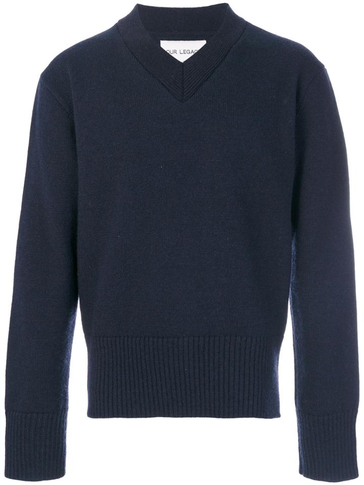 Our Legacy V-neck Jumper - Blue