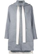 Bassike - Hooded Coat - Women - Wool - 12, Grey, Wool