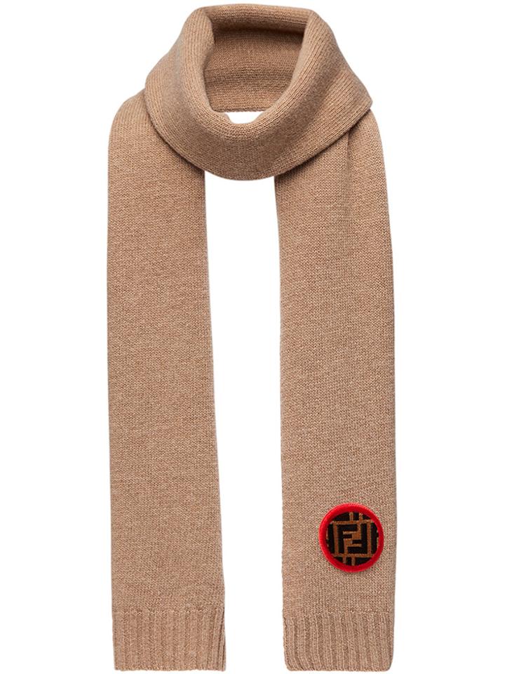 Fendi Ff Patch Scarf - Brown