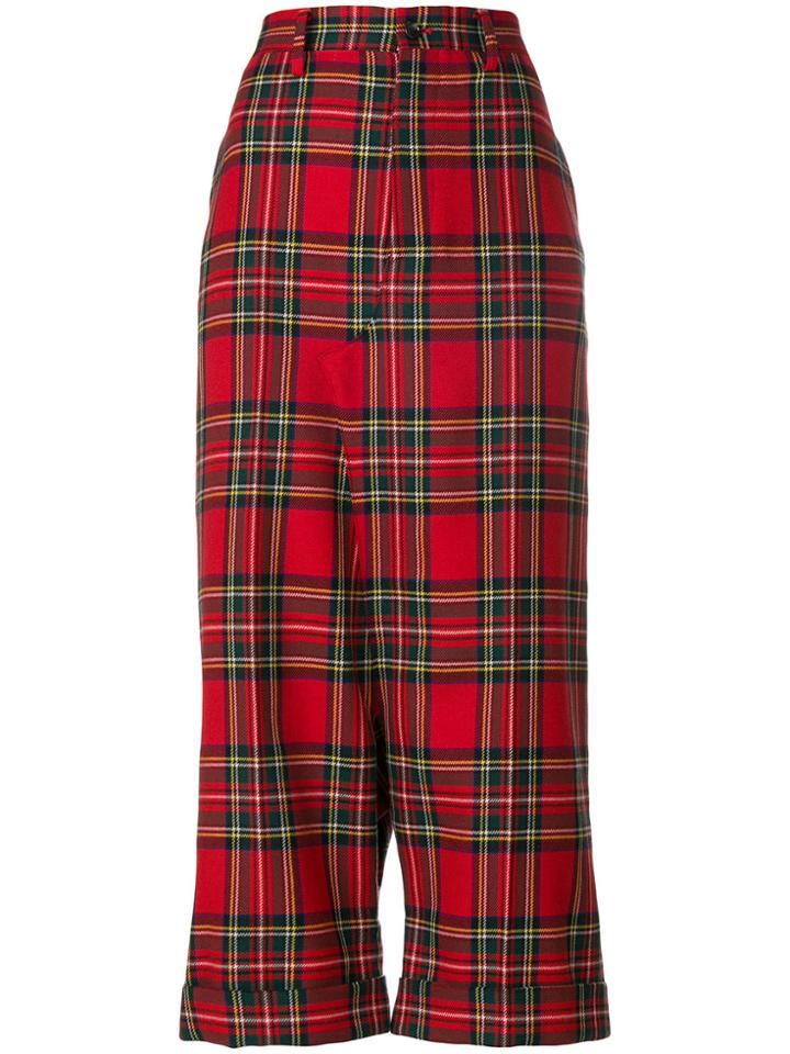 Junya Watanabe Comme Des Garçons Plaid Drop Crotch Tailored Trousers